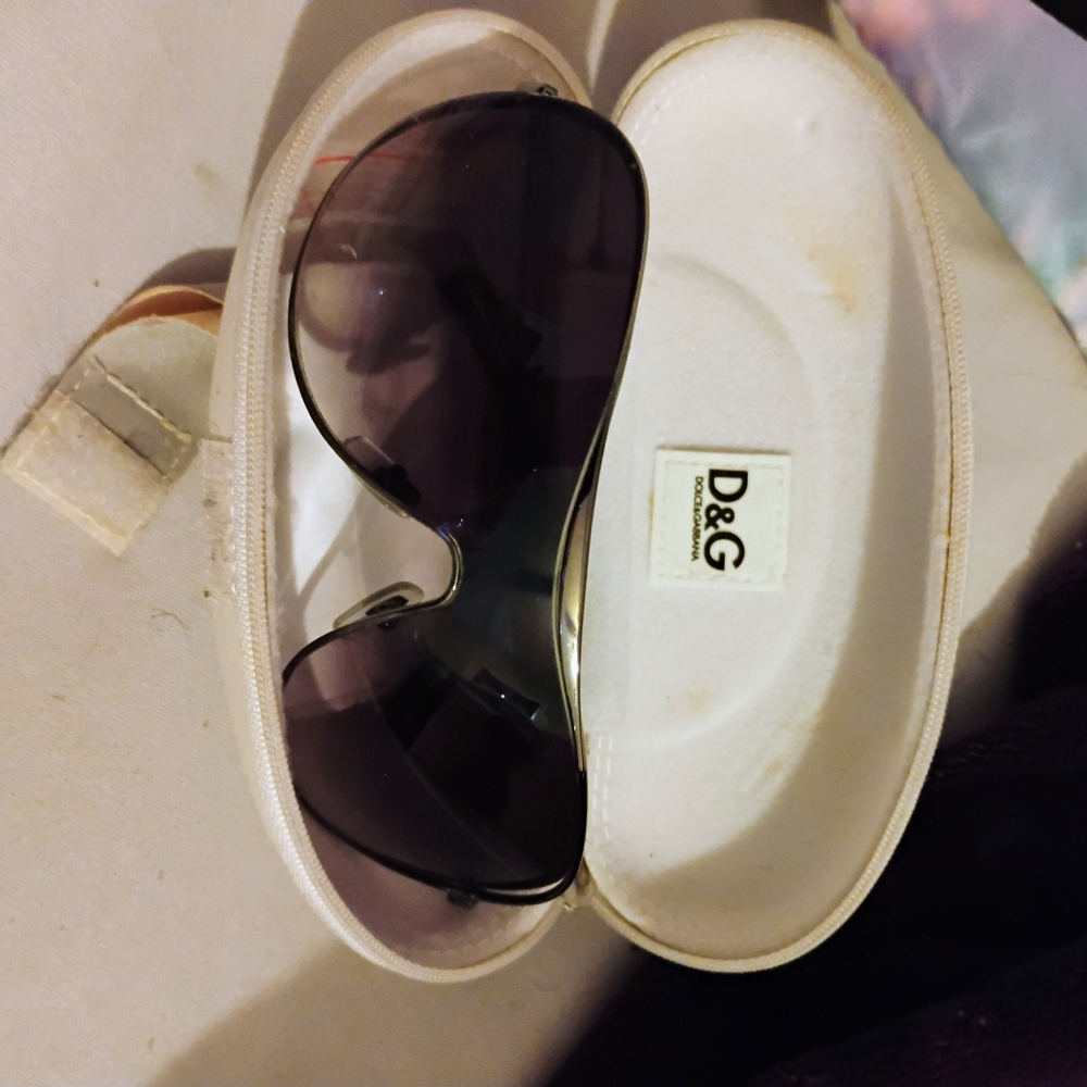 D&G Black and White Oversized Sunglasses